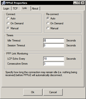 InJoy Firewall - PPPoE Properites